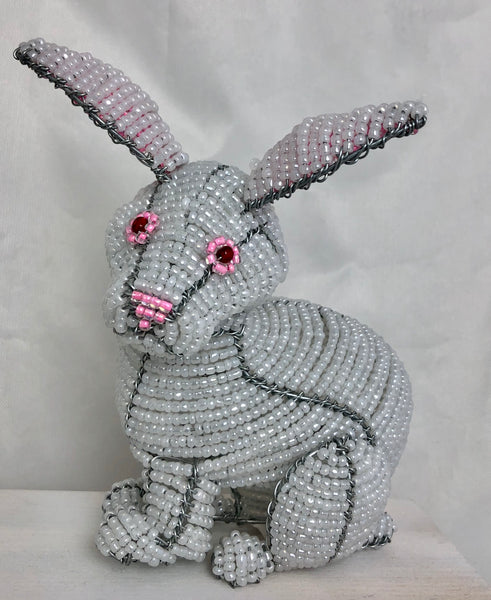 Bunny Beaded Art Figure. Fair Trade Artisans South Africa