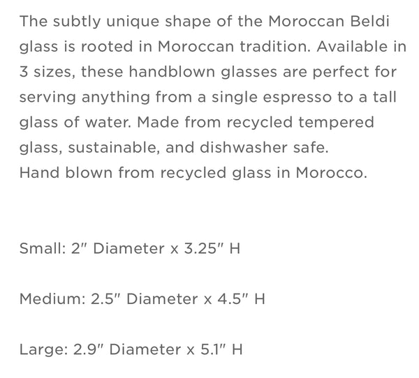 Moroccan Hand Blown Glassware Recycled