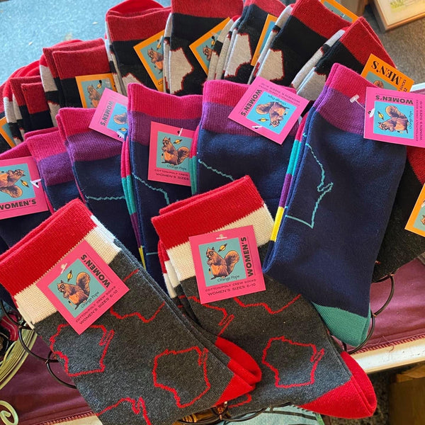 Wisconsin Socks for Men and Women. Locally made.