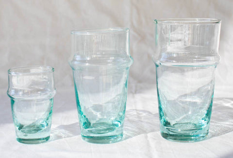 Moroccan Hand Blown Glassware Recycled