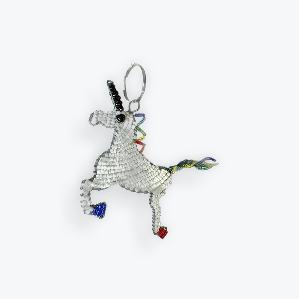Unicorn Zipper Pull/Key Chain. Fair Trade South Africa