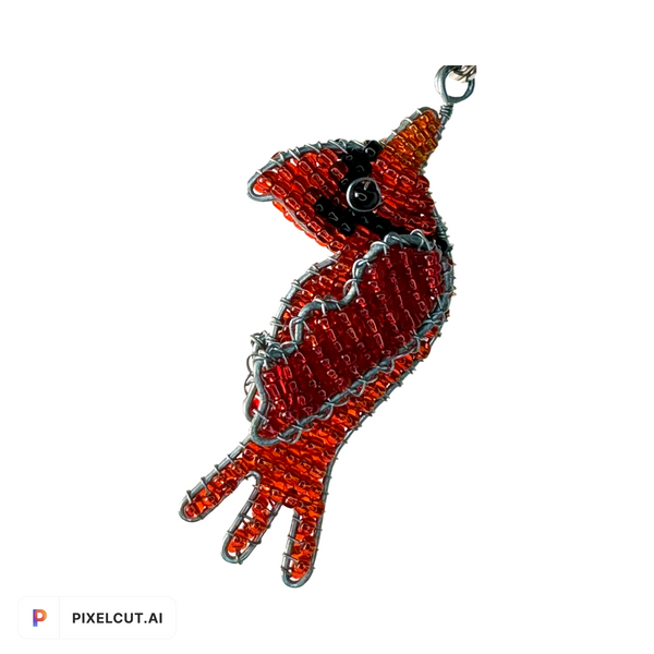 Cardinal Key Chain/Zipper Pull. fair trade South Africa