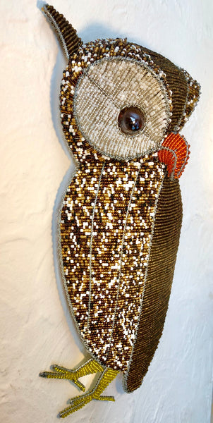 Wall Owl Sculpture.  Fair Trade. South Africa