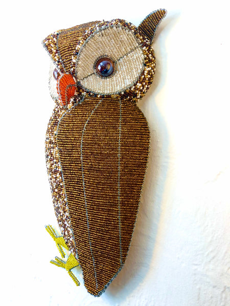 Wall Owl Sculpture.  Fair Trade. South Africa