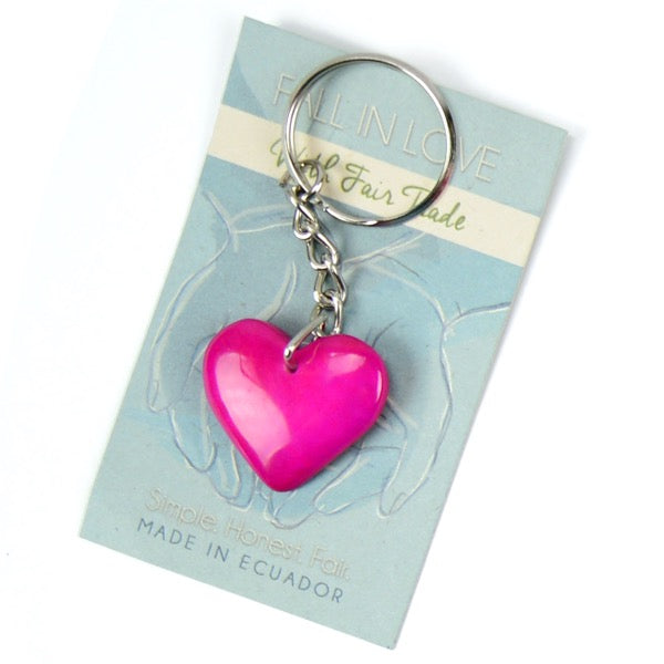Tagua Heart Key Chain Fair Trade