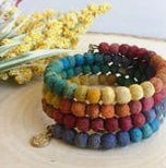 Colorful Beaded Bracelet Spiral. Fair Trade india