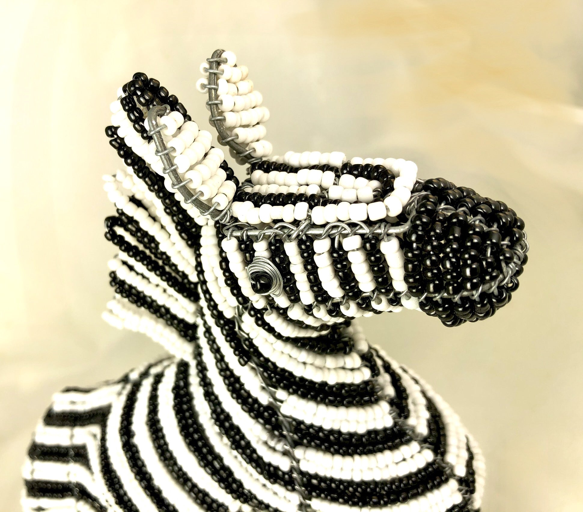 South African Zebra fair trade beaded art!