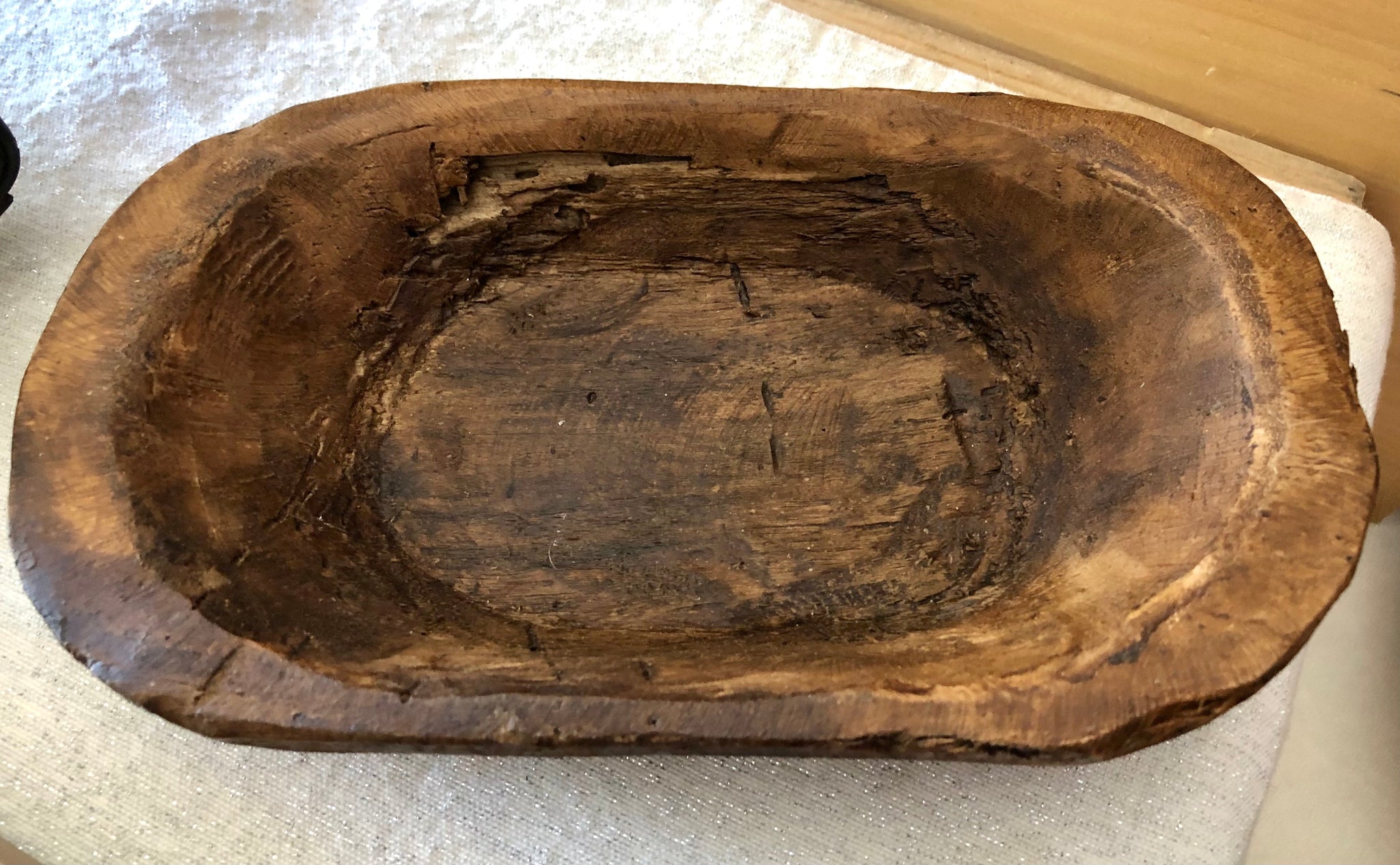 Wooden Dough Bowl. Spanish Oak