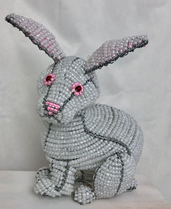 Bunny Beaded Art Figure. Fair Trade Artisans South Africa