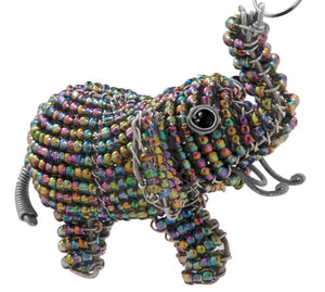 Beaded Elephant Key Chain/Zipper Pull. Fair Trade South Africa