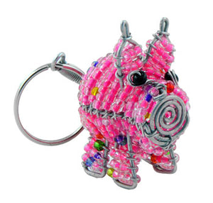 Pig  Key Chain/Zipper Pull. Fair Trade South Africa