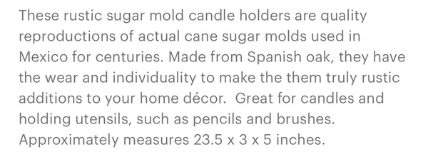 Wood Sugar Mold -7 hole. Spanish Oak