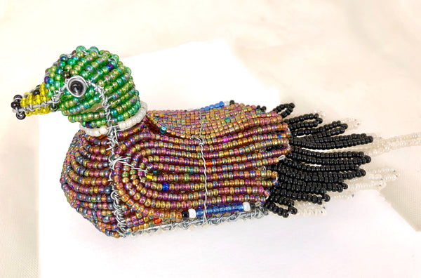 Mallard Duck Bead Sculpture South African fair trade!